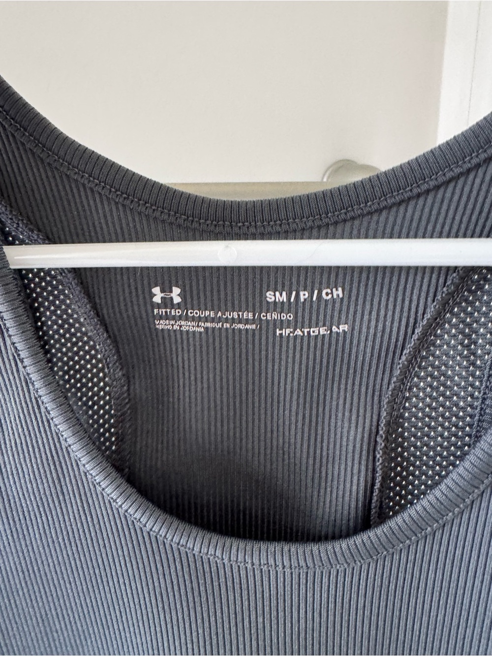 Under Armour Charcoal Ribbed Racerback Tank - Picture 3 of 3